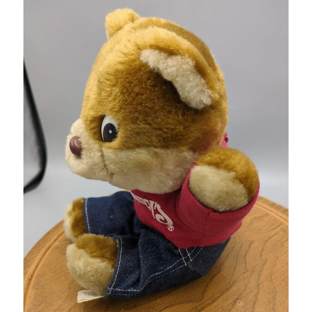 Vintage 1999 Shoney's Restaurant Shoney Bear Plush Overalls Stuffed Animal 10 In